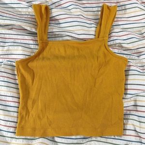 Mustard Cropped Tank Top